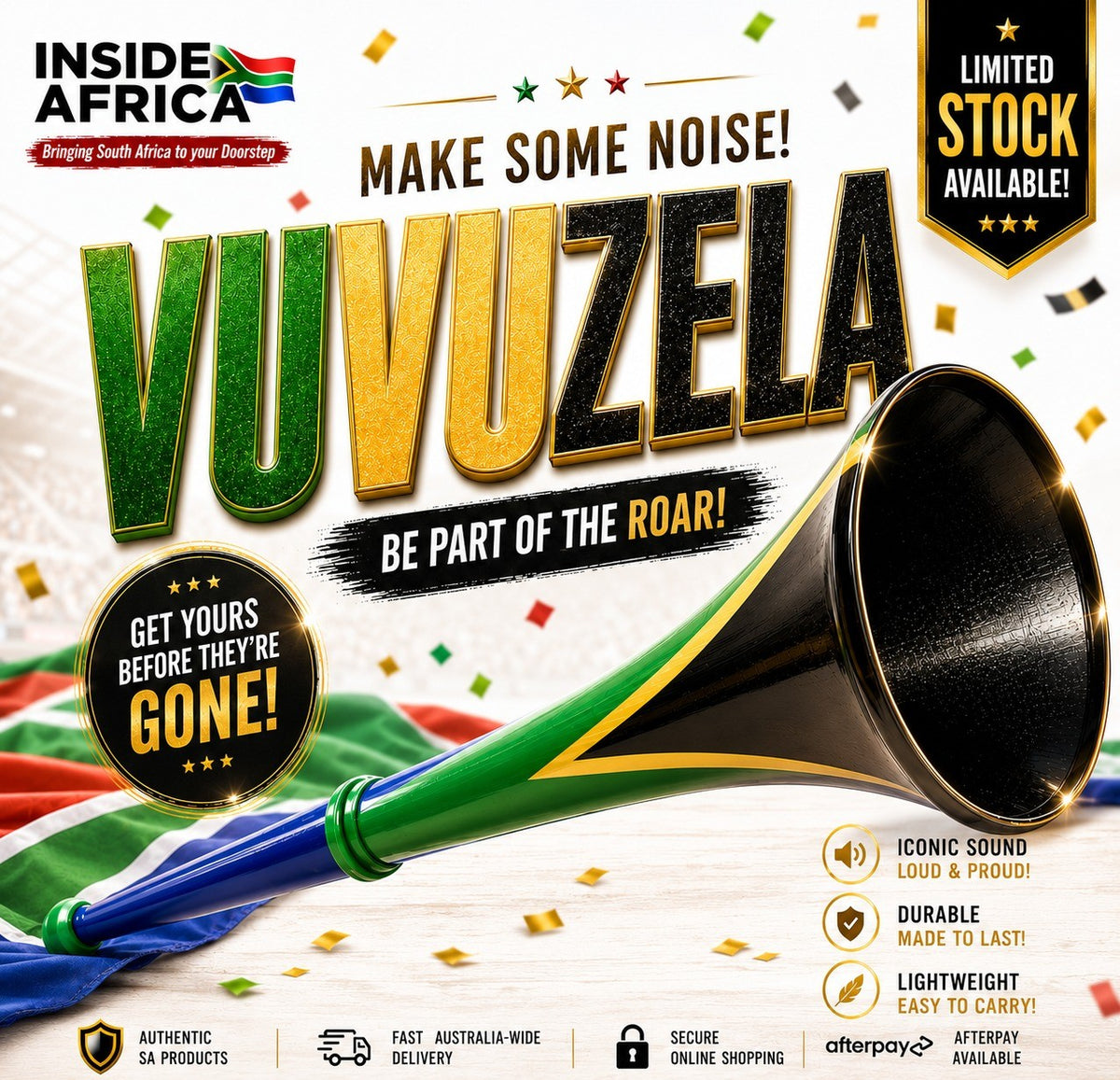 SA FLAG inspired Vuvuzela